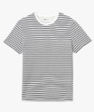 Tee-shirt à manches courtes en maille texturée à rayures homme
